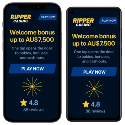 Ripper Casino on Android - interface
